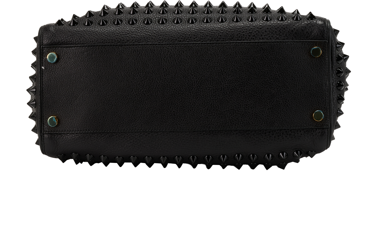 Studded Boston Bag, &pound;595, Handbags, Black, Leather, Top view